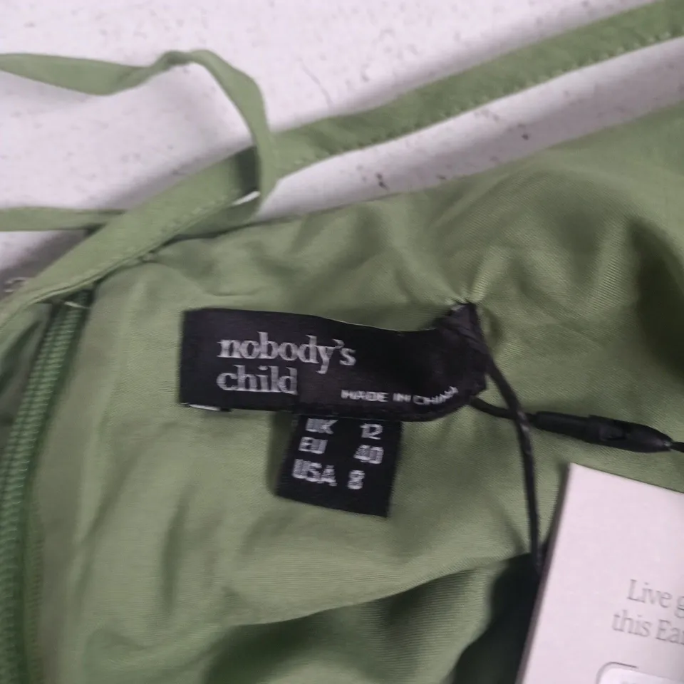 NOBODY'S CHILD ROSABEL MIDAXI DRESS - UK 12, OCCASION GREEN (EU 40, US 8)