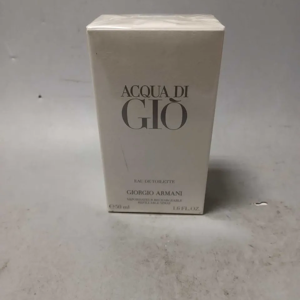 BOXED AND SEALED GIORGIO ARMANI AXCQUA DI GIO EAU DE TOILETTE 50ML