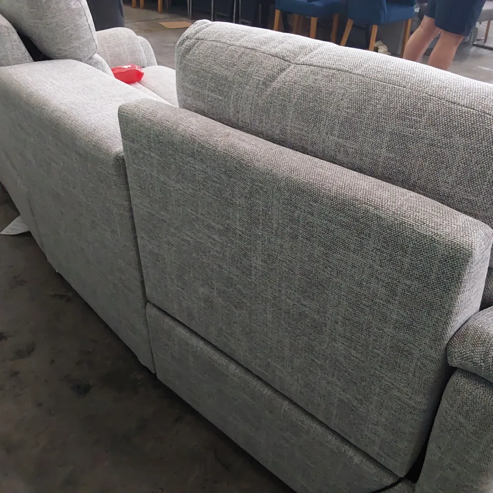 QUALITY BRITISH DESIGNER G PLAN HURST POWER RECLINING SOFA WITH CURVED STORAGE UNIT 