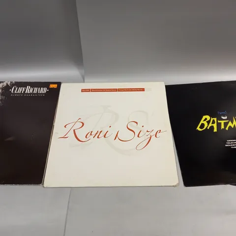 APPROXIMATELY 10 ASSORTED VINYL RECORDS TO INCLUDE BATMAN, KINGFISH INGRAM, AND NAZARETH ETC.