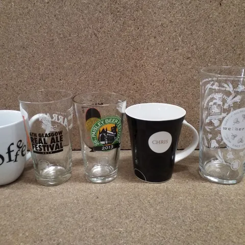 BOX CONTAINING LARGE QUANTITY OF ASSORTED CUPS & MUGS