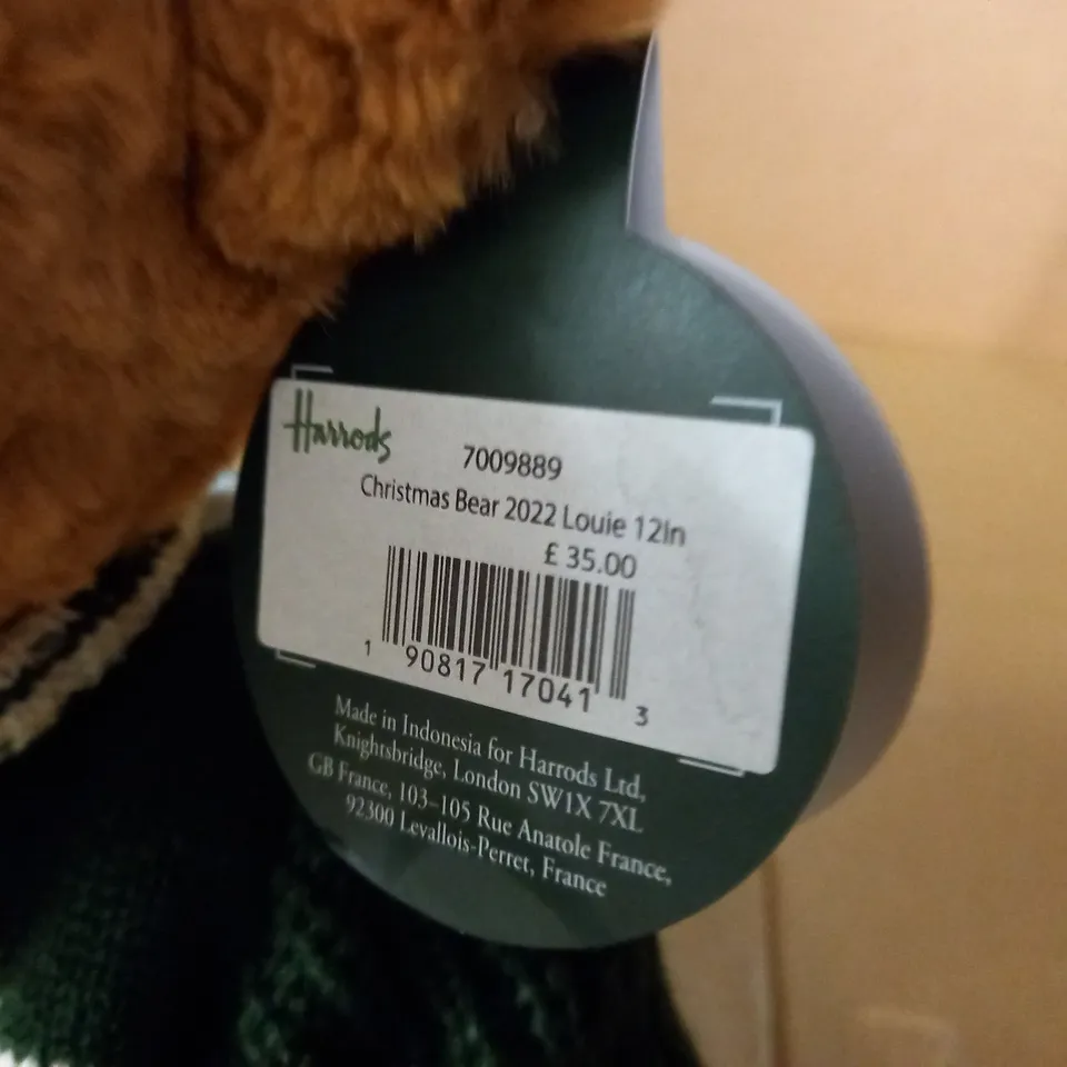 HARRODS CHRISTMAS BEAR 2022 LOUIE BEAR - 12"