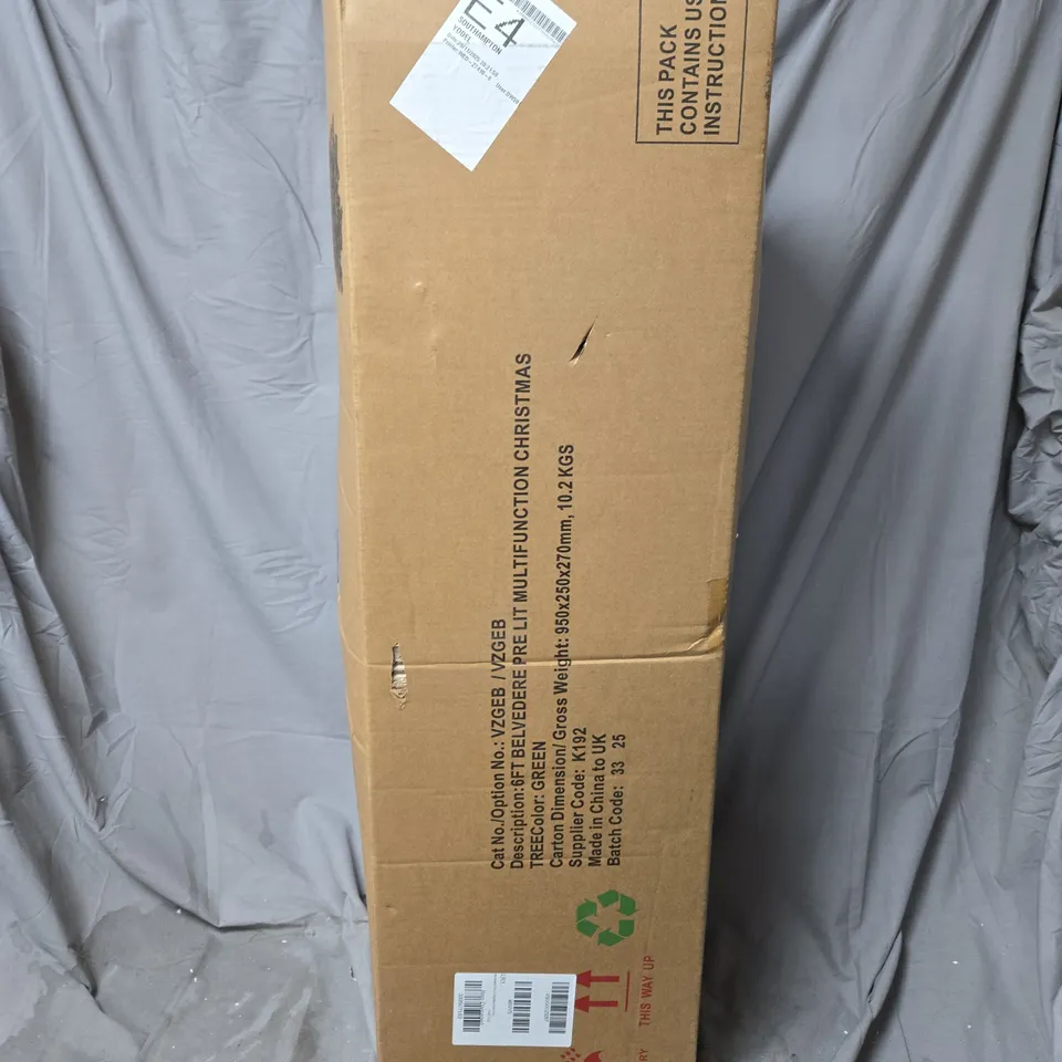 6FT (180 CM) BELVEDERE PRE LIT MULTIFUNCTION CHRISTMAS TREE - COLLECTION ONLY