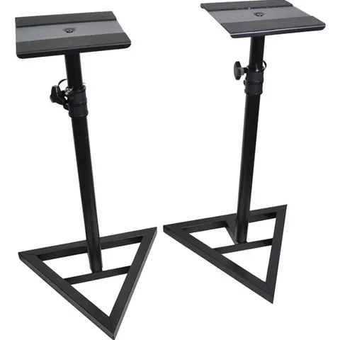 BOXED STUDIO MONITOR SPEAKER STANDS WITH ADJUSTABLE HEIGHT 730mm - 1080mm // MI-0006-ND1 (1 BOX)