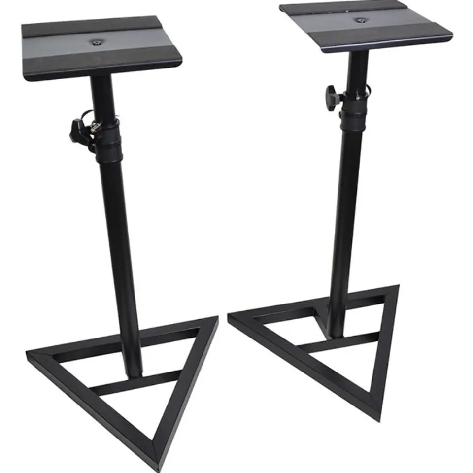 BOXED STUDIO MONITOR SPEAKER STANDS WITH ADJUSTABLE HEIGHT 730mm - 1080mm // MI-0006-ND1 (1 BOX)
