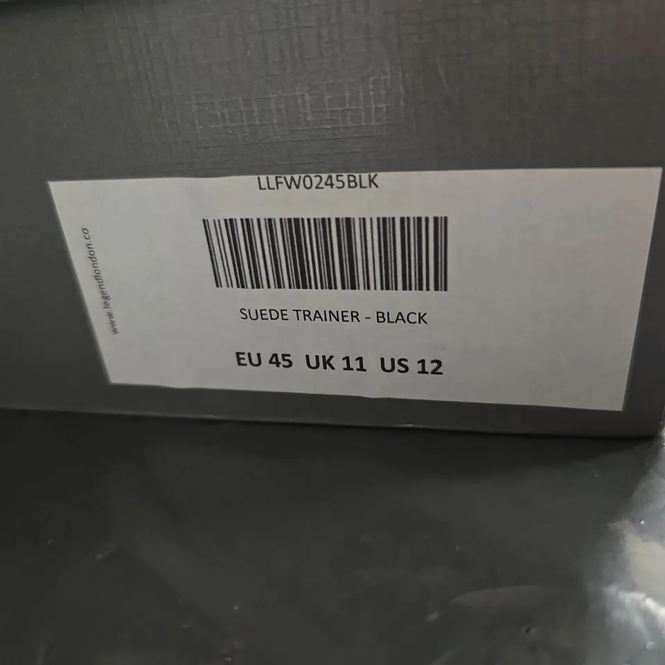 LEGEND SUEDE TRAINERS - BLACK, UK 11
