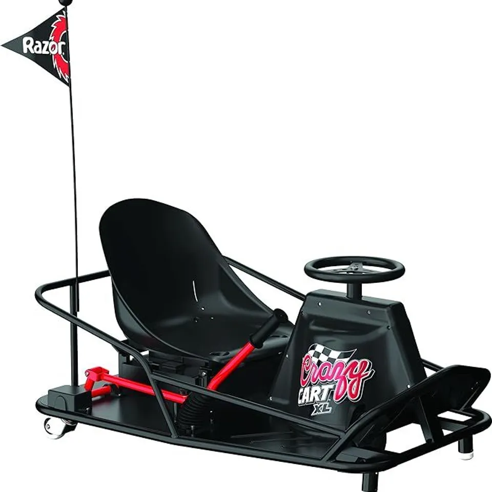 RAZOR CRAZY CART XL ELECTRIC CART BLACK - UNPROCESSED RAW RETURN