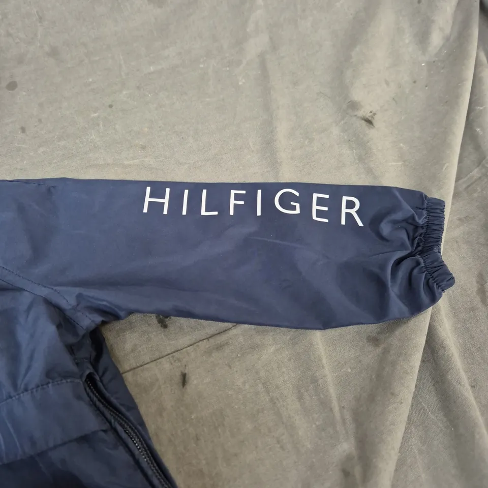 Tommy Hilfiger Navy Windbreaker Hooded Jacket - KIDS - SIZE 86