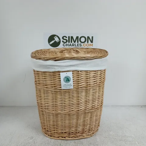 ARTHUR CAMERON NATURAL OVAL LAUNDRY BASKET – LARGE