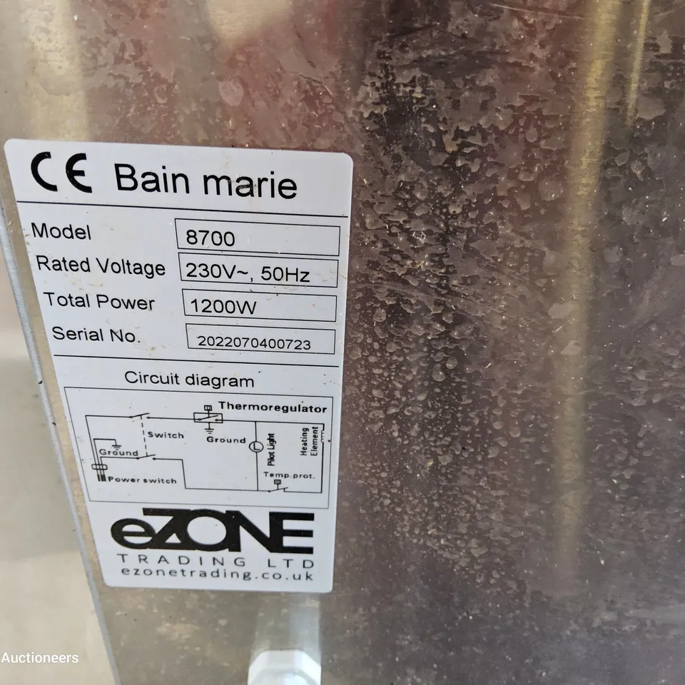 eZONE BAIN MARIE Model 8700