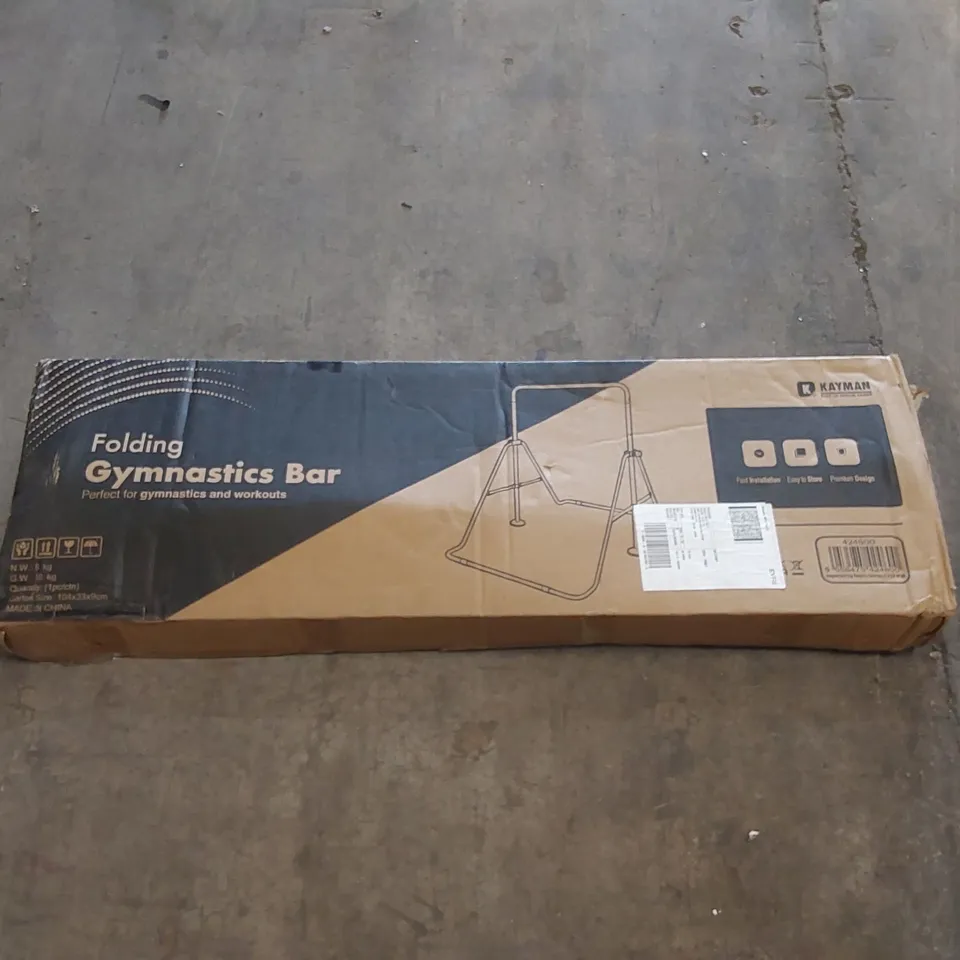 BOXED KAYMAN FOLDING GYMNASTICS BAR