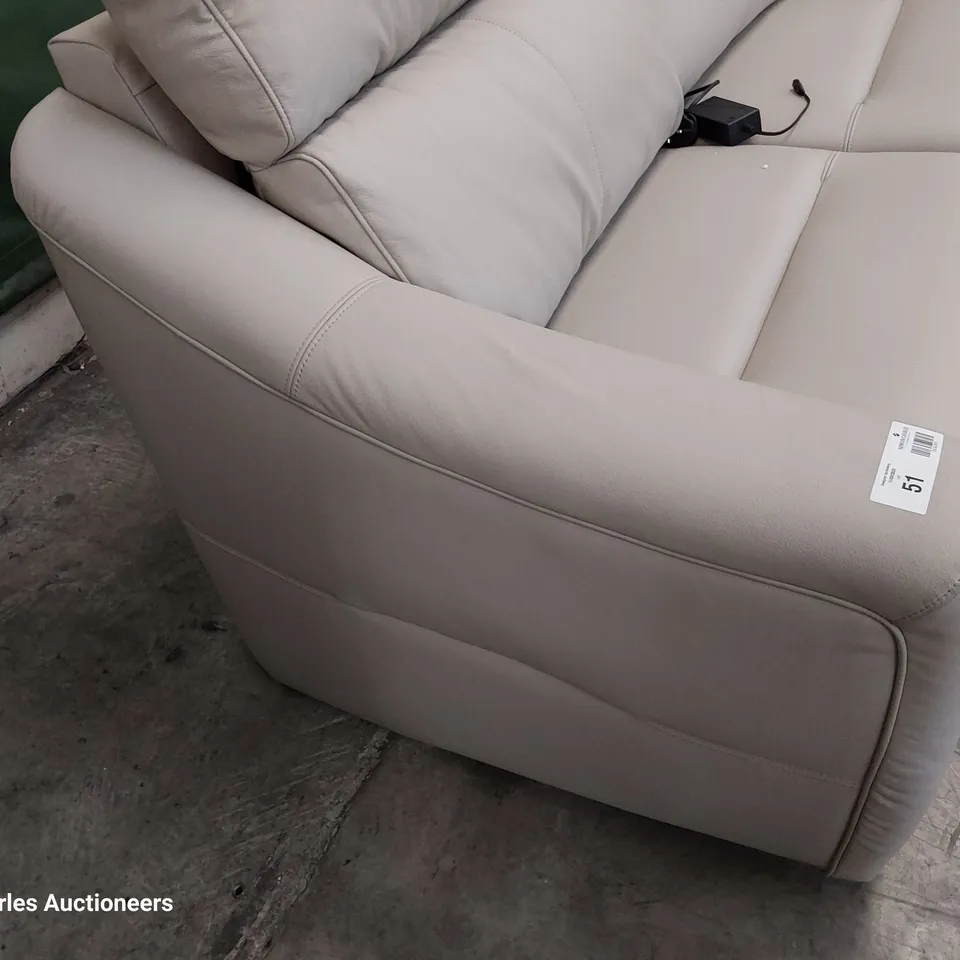 QUALITY BRITISH DESIGNER G PLAN JACKSON POWER RECLINING THREE SEATER SOFA REMCO SLATE LEATHER 