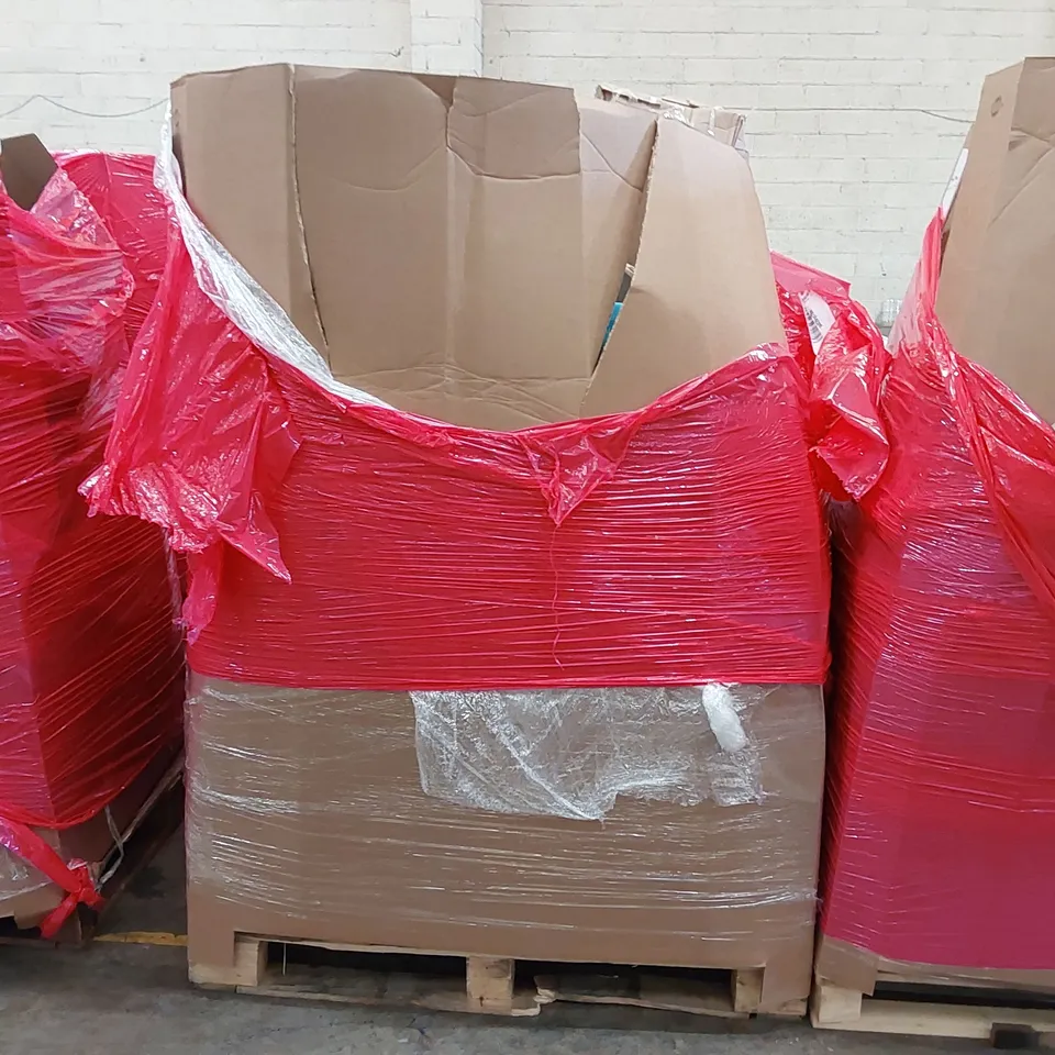 PALLET OF ASSORTED ITEMS INCLUDING: HEATED BLANKET, TURNTABLE, VICKS HUMIDIFIER, CAMERA DANCE MAT, DISCO BALL