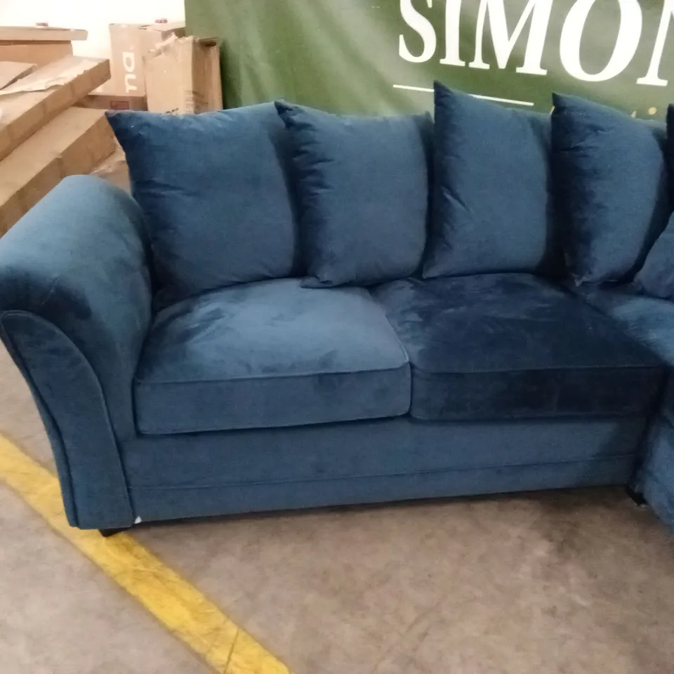LEILA FABRIC CORNER GROUP SOFA - NAVY RRP £1259