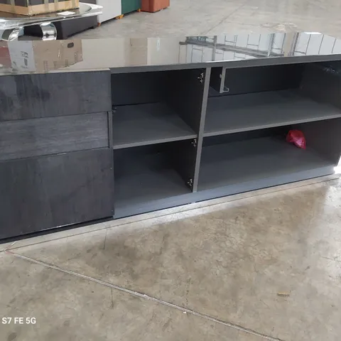 DESIGNER HIGH GLOSS WOOD EFFECT SIDEBOARD
