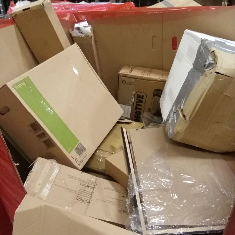 PALLET OF ASSORTED HOUSEHOLD GOODS AND PRODUCTS TO INCLUDE; GARMENT RACK, THERMOELECTRIC COOLER AND WARMER, ESPRESSO MACHINE ETC