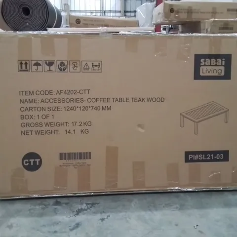 BOXED COFFEE TABLE -TEAKWOOD-