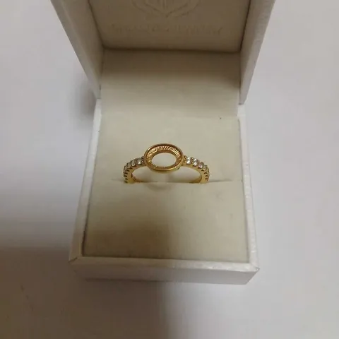 DIAMONIQUE 0.28CT TW SIMULATED OPAL RING STERLING SILVER - MISSING MAIN STONE