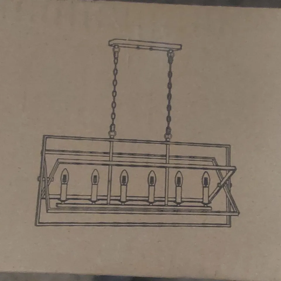 BRAND NEW BOXED DESIGNER CHANDELIER - CLASSIC BLACK & BRASS DUST