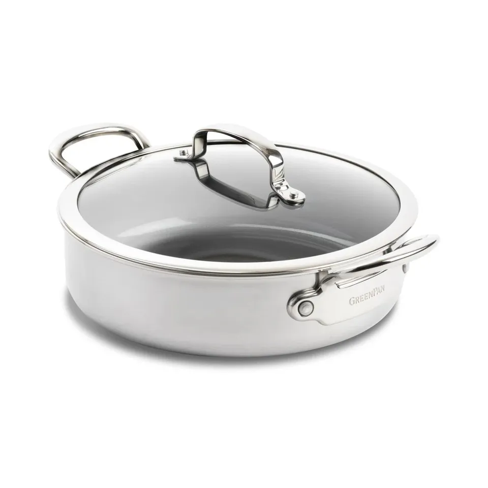 BOXED GREENPAN PREMIERE SKILLET COVERED 26CM/3.8L