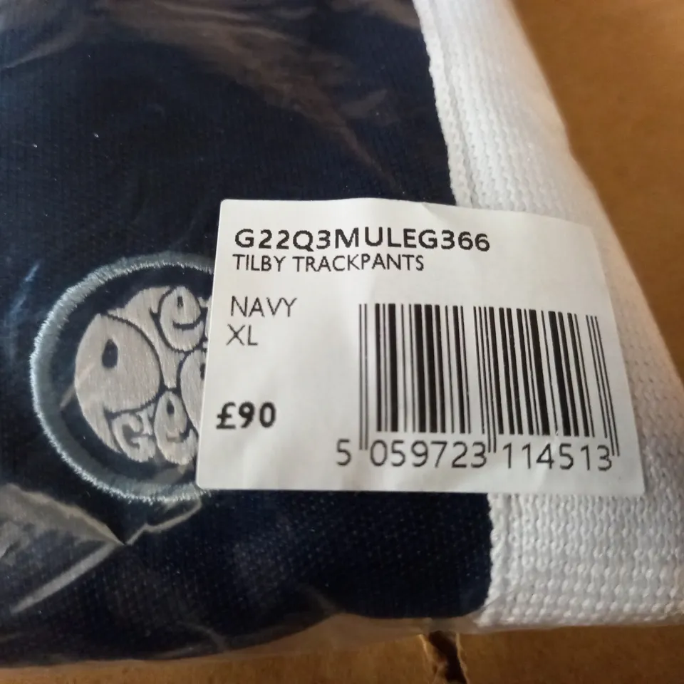 PRETTY GREEN TILBY TRACKPANTS IN NAVY - XL