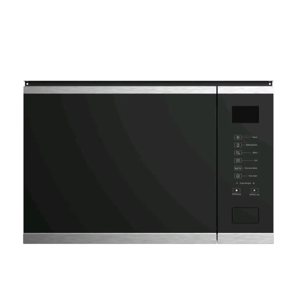 BOXED ELECTRIQ 25L BUILT-IN MICROWAVE WITH GRILL - BLACK GLASS AND STAINL EIQMOGBI25SS