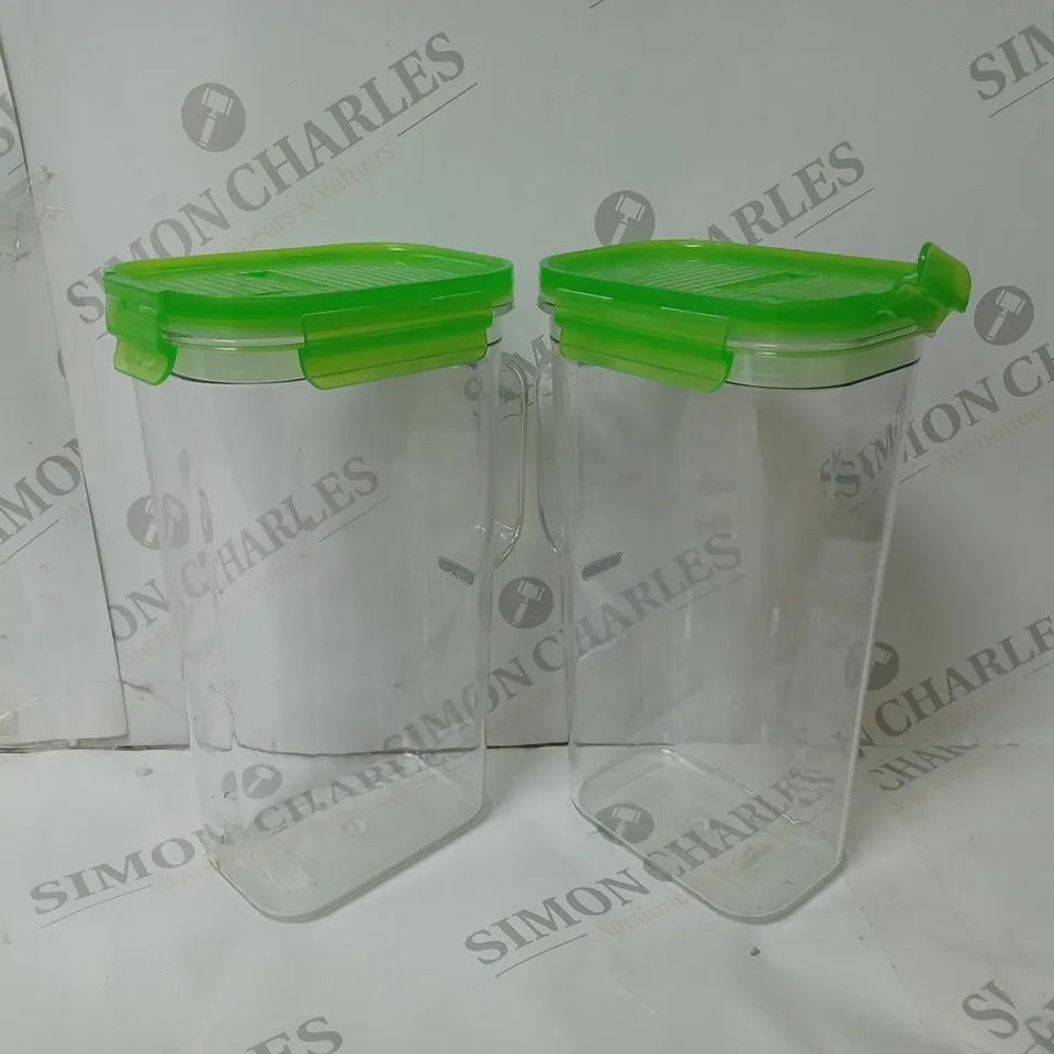 BOXED LOCK AND LOCK SET OF 2 DRINK JUGS IN LIME GREEN