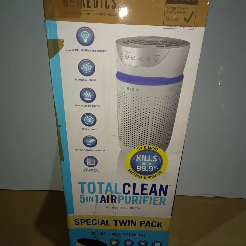 BOXED HOMEDICS TOTAL CLEAN 5-IN-1 AIR PURIFIER