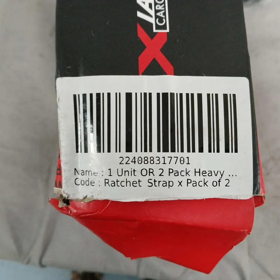 X CARGO CONTROL RATCHET TIE DOWN STRAPS – 2 PACK HEAVY DUTY