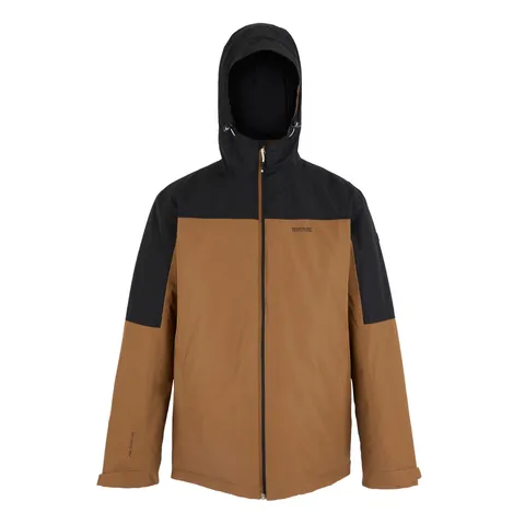 BRAND NEW REGATTA MENS THORNRIDGE WATERPROOF PADDED JACKET IN NUT BROWN/BLACK - XXL