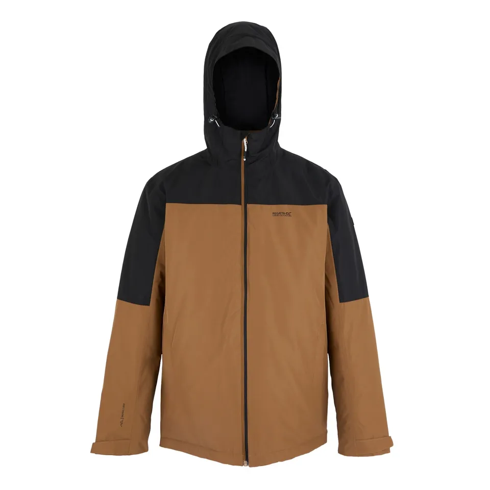 BRAND NEW REGATTA MENS THORNRIDGE WATERPROOF PADDED JACKET IN NUT BROWN/BLACK - XXL