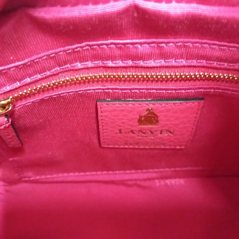 LANVIN PARIS BRIGHT PINK MINI CROSS BODY BAG