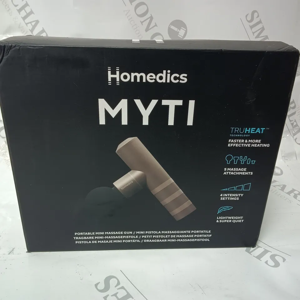BOXED HOMEDICS MYTI PORTABLE MINI MASSAGE GUN - DUSK