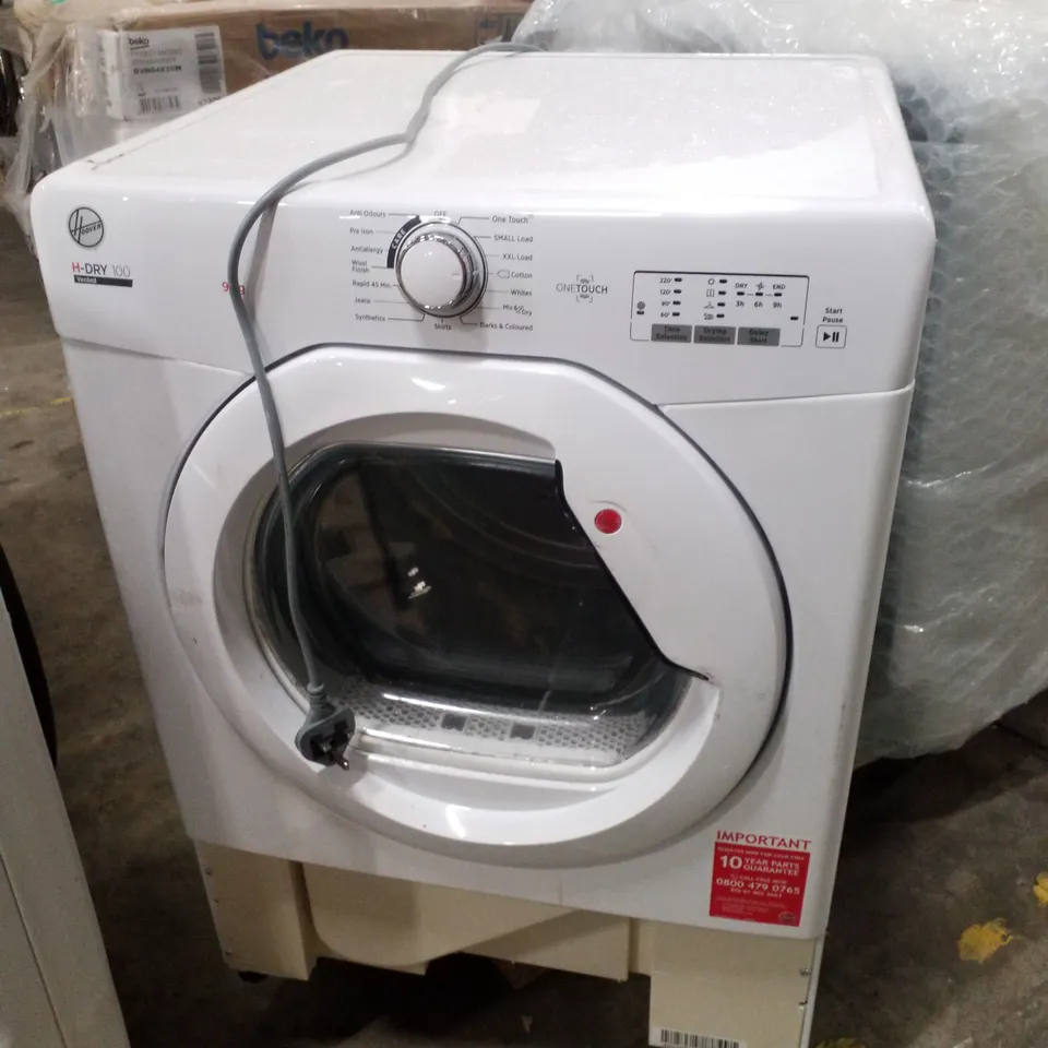 HOOVER HLEV9LG FREESTANDING VENTED TUMBLE DRYER - UNPROCESSED RAW RETURN