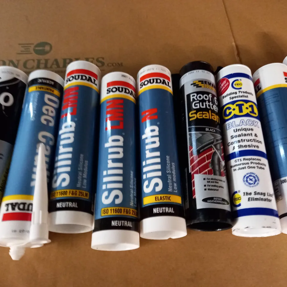LOT OF 10 ASSORTED DIY TUBES TO INCLUDE SILICONE AND SEALANT