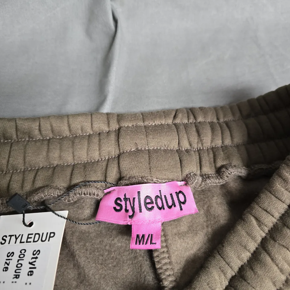 STYLEDUP BROWN JOGGER TROUSERS – SIZE M
