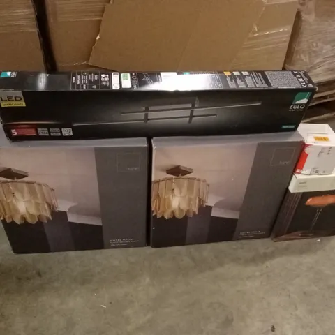 PALLET TO CONTAIN A LARGE QUANTITY OF DESIGNER HOME LIGHTING GOODS AND PRODUCTS 