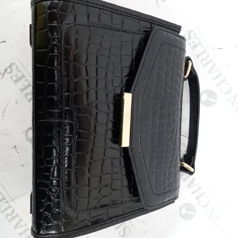 ASHWOOD BLACK SNAKE HANDBAG