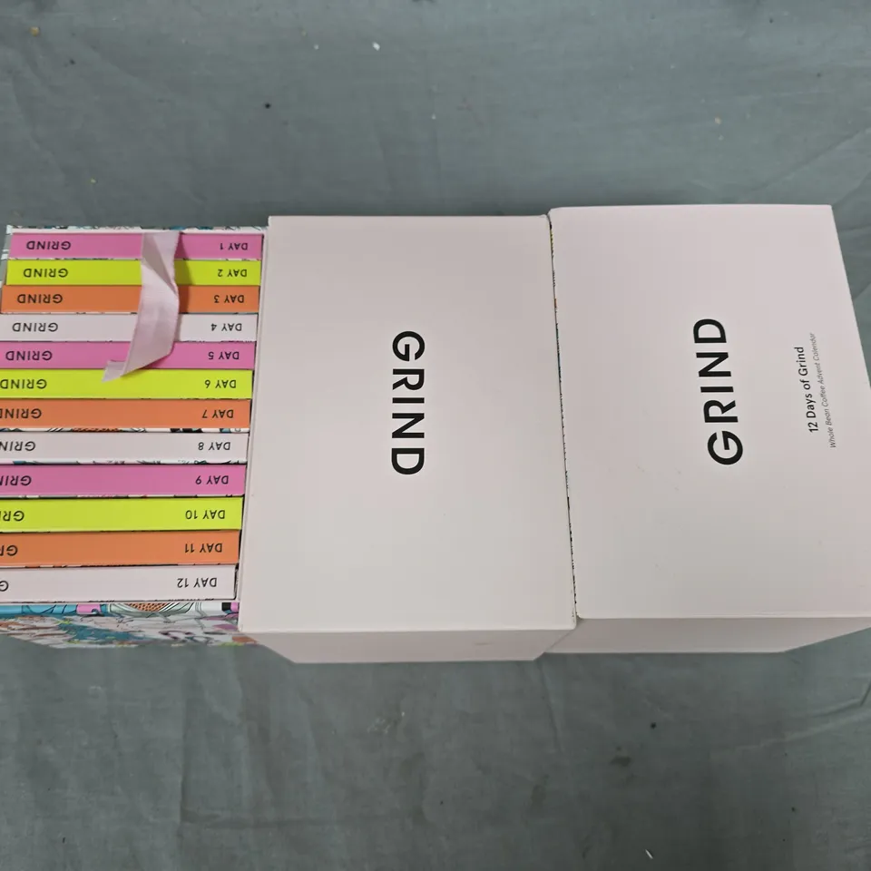 LOT OF 2 GRIND 12 DAYS OF CHRISTMAS ADVENT SETS