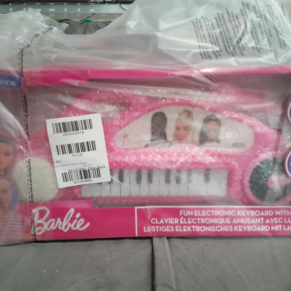 BARBIE FUN ELECTRONIC KEYBOARD WITH LIGHTS RRP £25