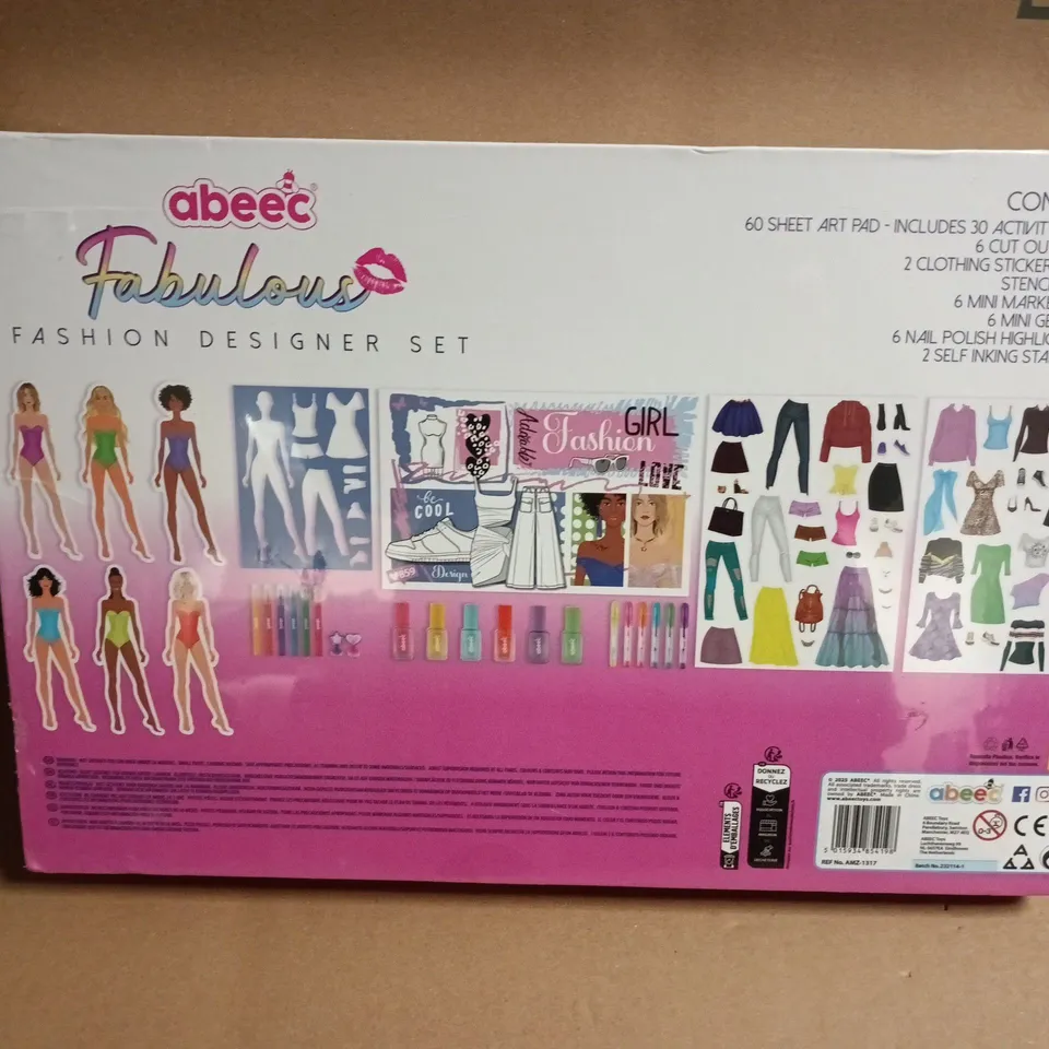 SEALED ABEEC FABULOUS FASHION DESIGNER SET – FASHION DESIGN ACTIVITY KIT FOR KIDS