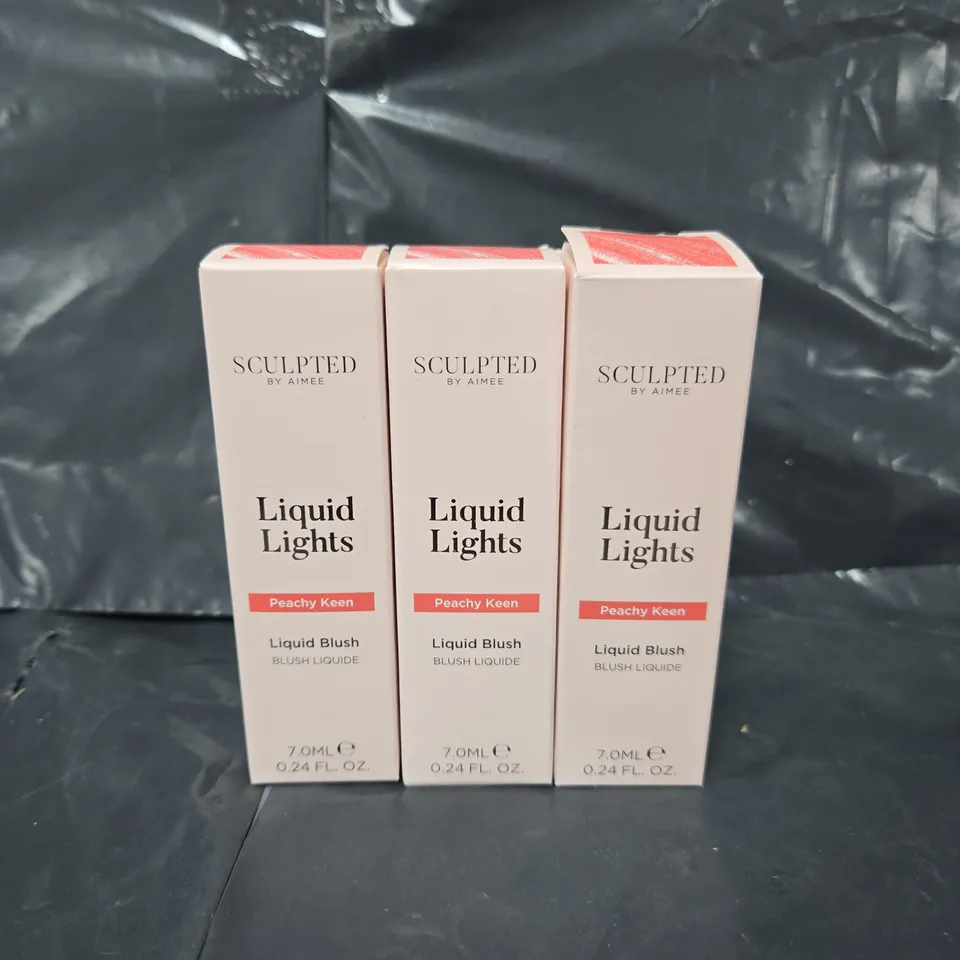 SET OF 3 SCULPTED LIGHT LIQUID BLUSH - PEACHY KEEN