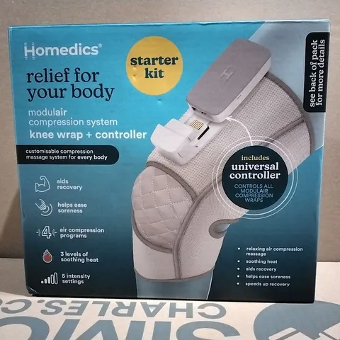 BOXED HOMEDICS MODULAR COMPRESSION SYSTEM KNEE WRAP + CONTROLLER