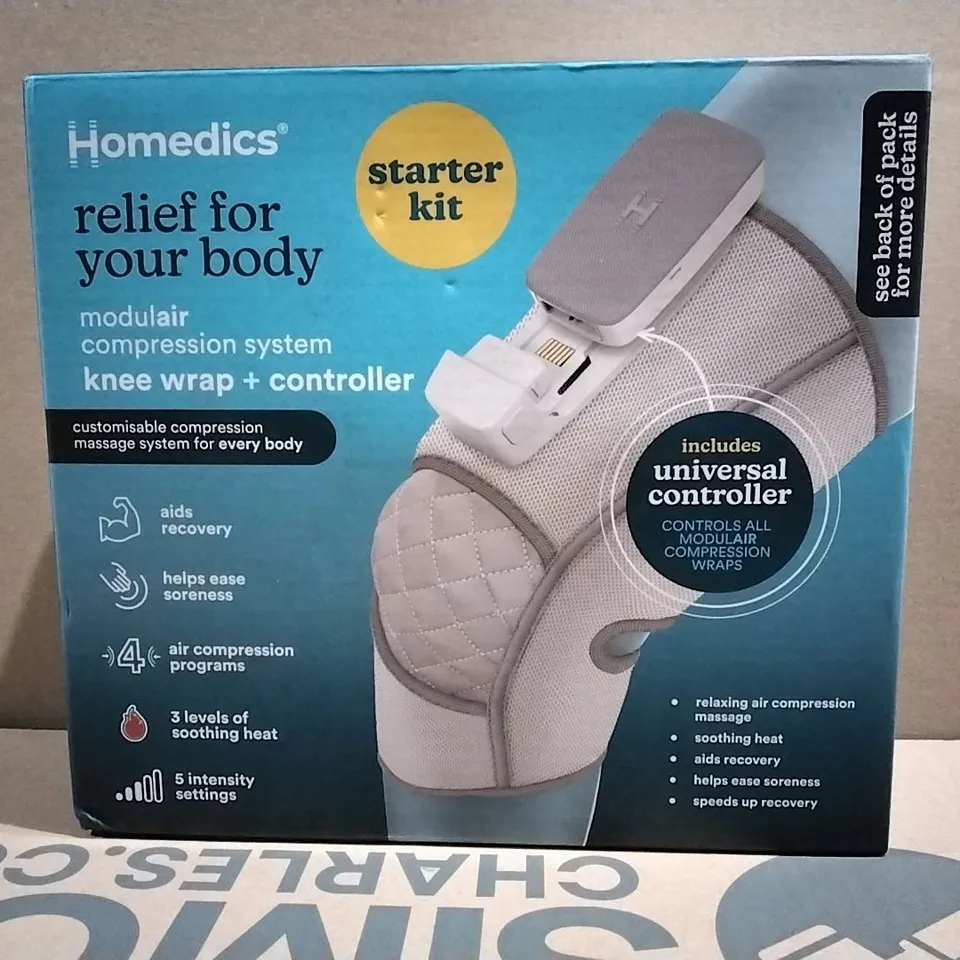 BOXED HOMEDICS MODULAR COMPRESSION SYSTEM KNEE WRAP + CONTROLLER