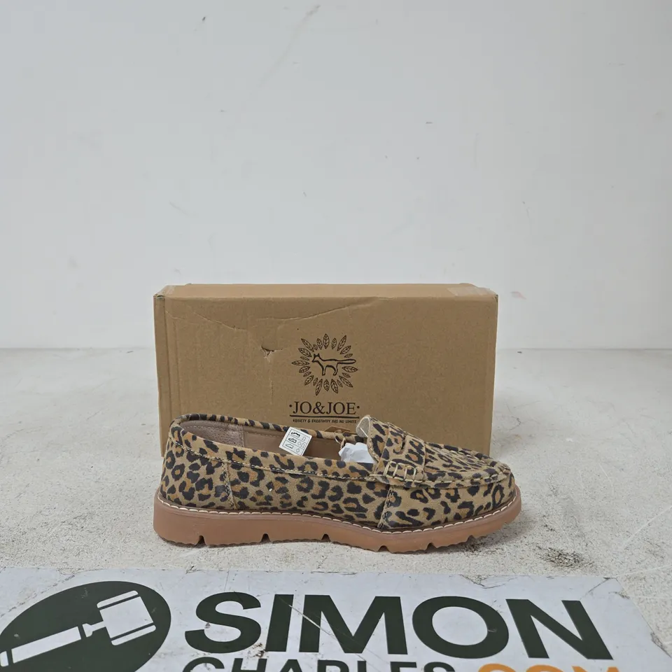 JO&JOE LEOPARD PRINT LOAFERS UK 6 WOMEN'S SHOES