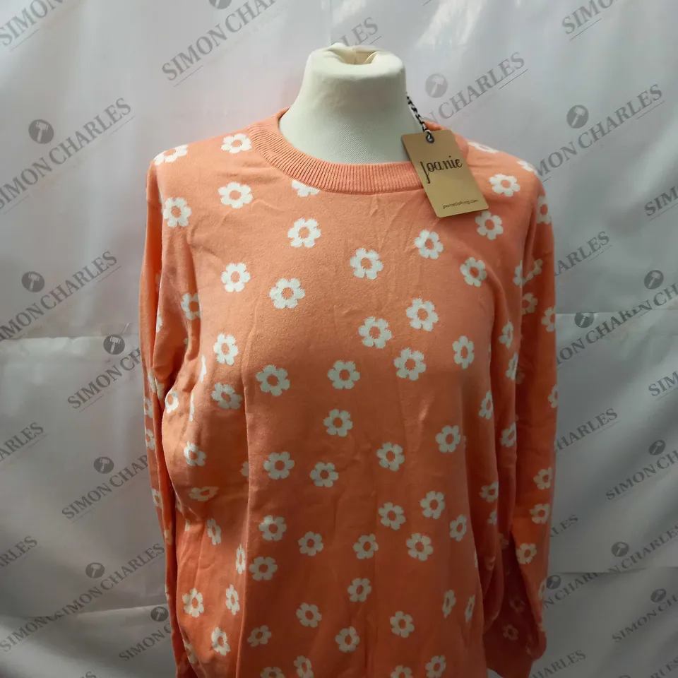JOANIE FLOWER PATTER KNITTED JUMPER SIZE XL