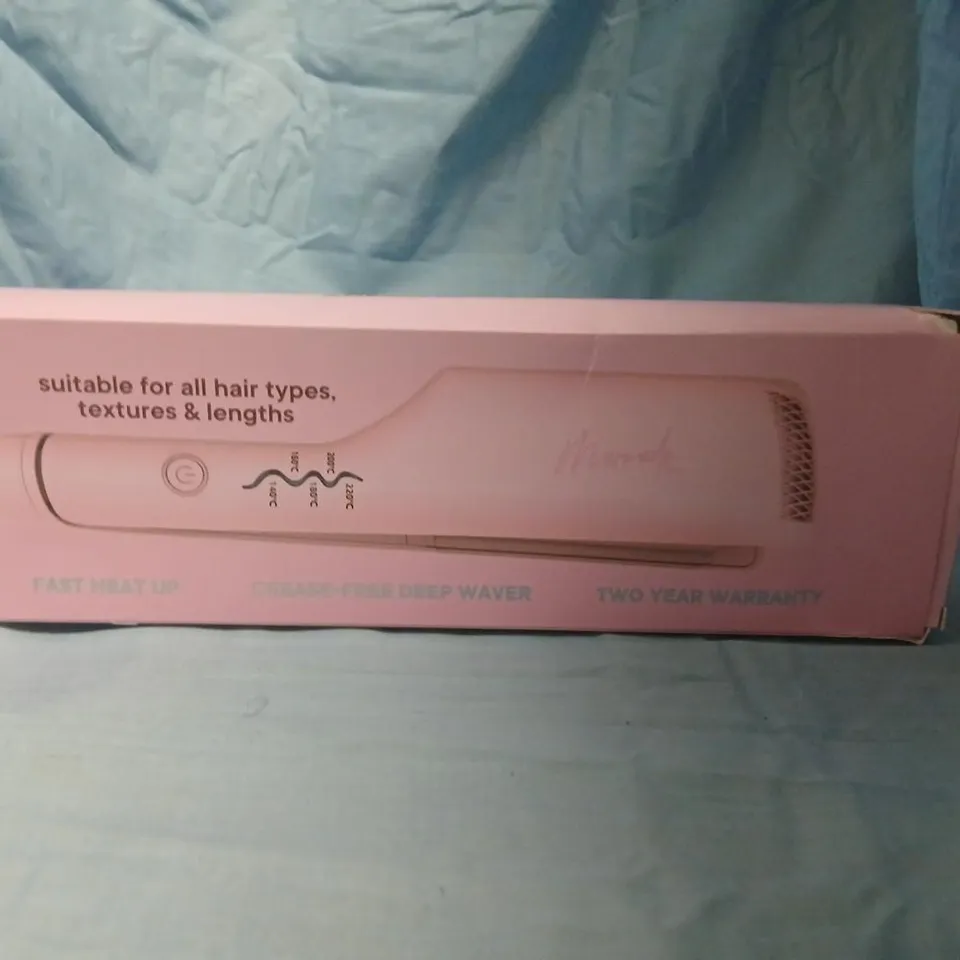MERMADE HAIR THE DOUBLE WAVER 25MM/1" MINI BARRELS PINK HAIR STRAIGHTENER – BOXED