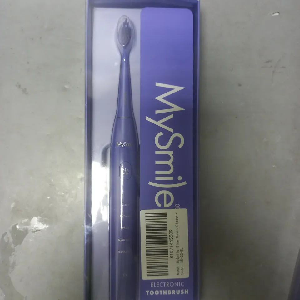 SEALED MYSMILE ELECTRIC TOOTHBRUSH PURPLE