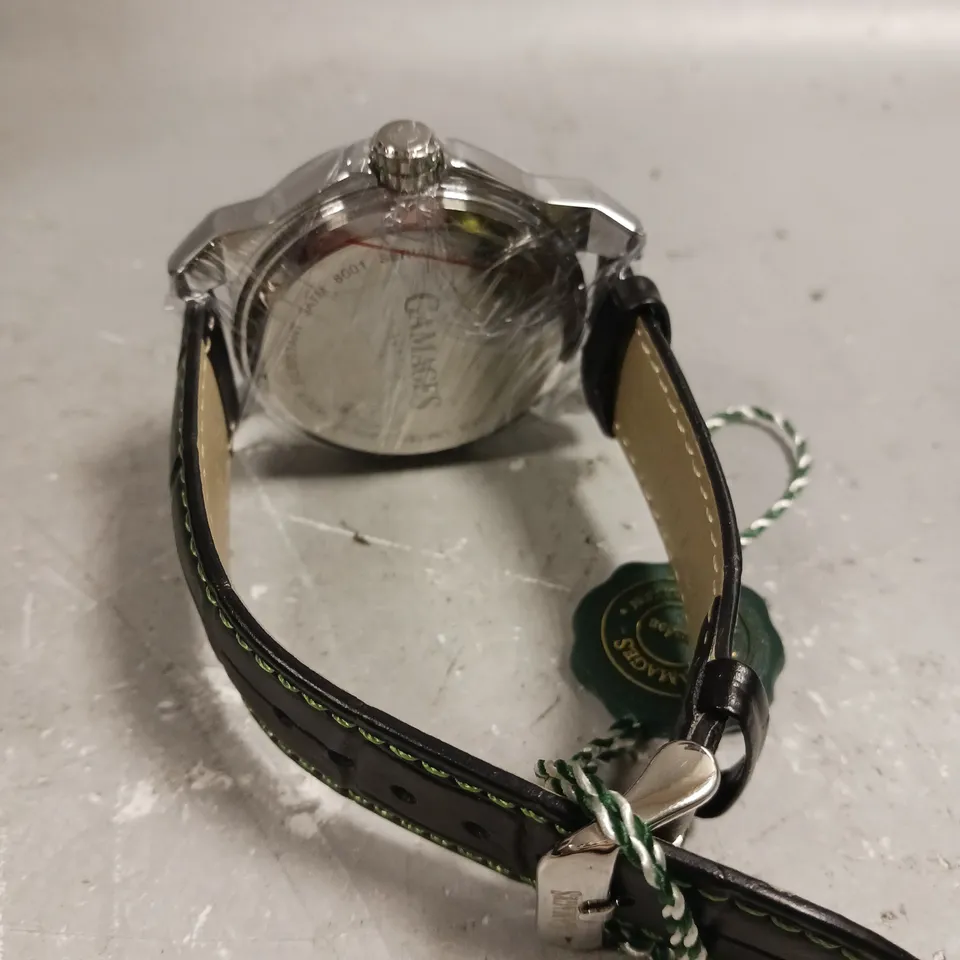 GAMAGES ADVENTURER GREEN DIAL WATCH 