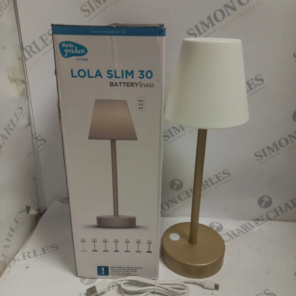 BOXED 'NEW GARDEN' LOLA SLIM 30 LAMP